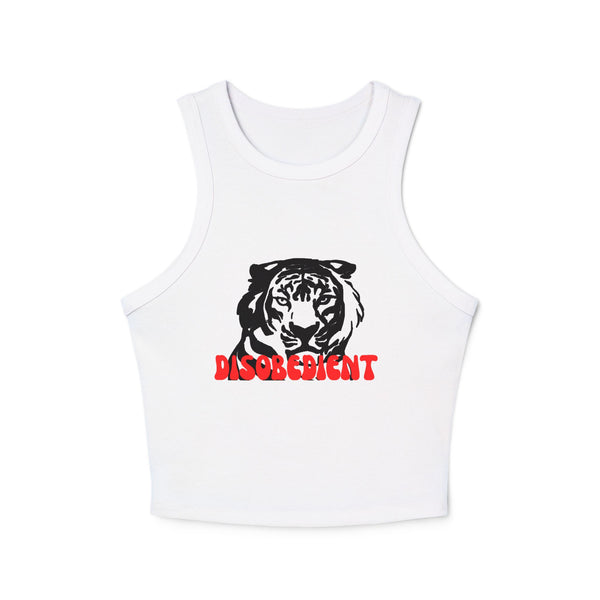 Disobedient Tiger Women's Micro Rib Racer Tank Top – Trendy Summer Apparel