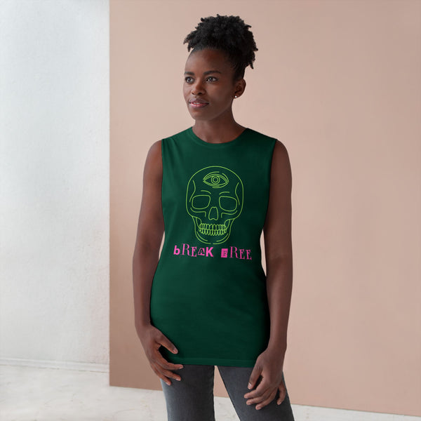 Unisex Barnard Tank - Bohemian Skull Graphic Tee for Festival Vibes