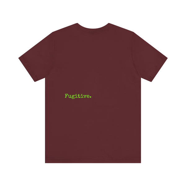 Chic Neon Lime Green Skull Graphic Tee - 'Fugitive.' Unisex Jersey T-Shirt