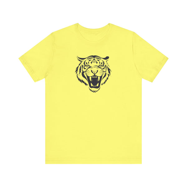 Dark Navy Blue Tiger Graphic Tee - Unisex Short Sleeve Shirt with 'Fugitive' Design