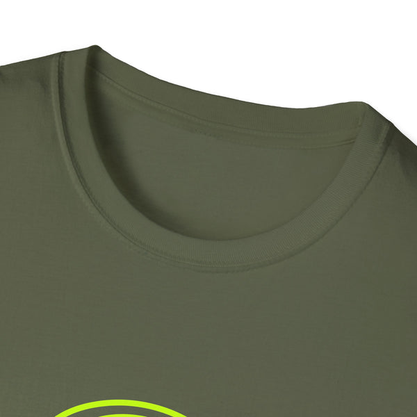 Neon Green Live Free Skull Unisex Softstyle T-Shirt - Edgy Graphic Tee