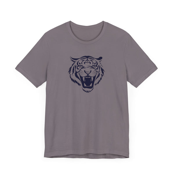 Dark Navy Blue Fugitive Tiger Graphic Tee - Unisex Jersey Short Sleeve Shirt