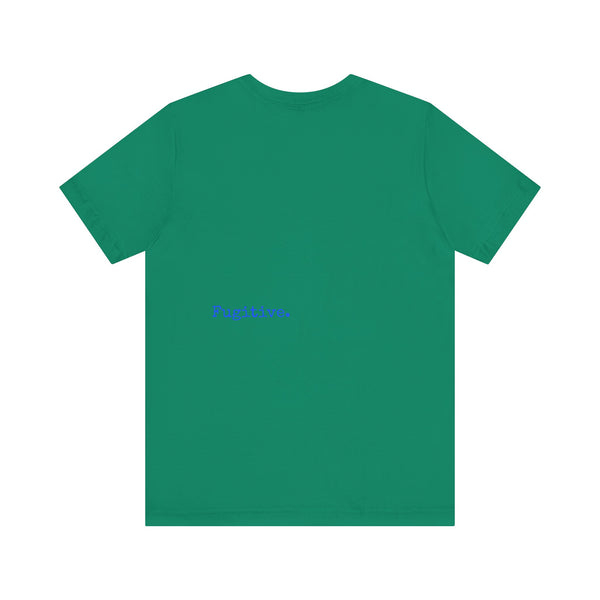 Stylish Unisex Neon Blue Skull Tee - "Fugitive" Graphic T-Shirt