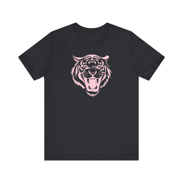 Pastel Pink Fugitive Tiger Unisex Tee - Bold Graphic T-Shirt for Statement Style