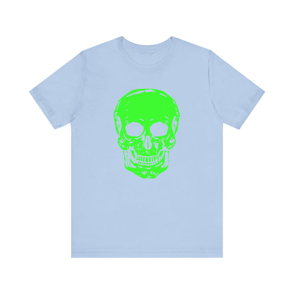 Fugitive Neon Green Skull Graphic Tee - Unisex Jersey Short Sleeve T-Shirt