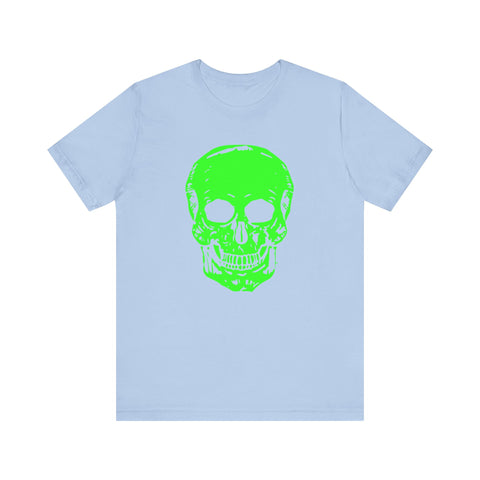 Fugitive Neon Green Skull Graphic Tee - Unisex Jersey Short Sleeve T-Shirt
