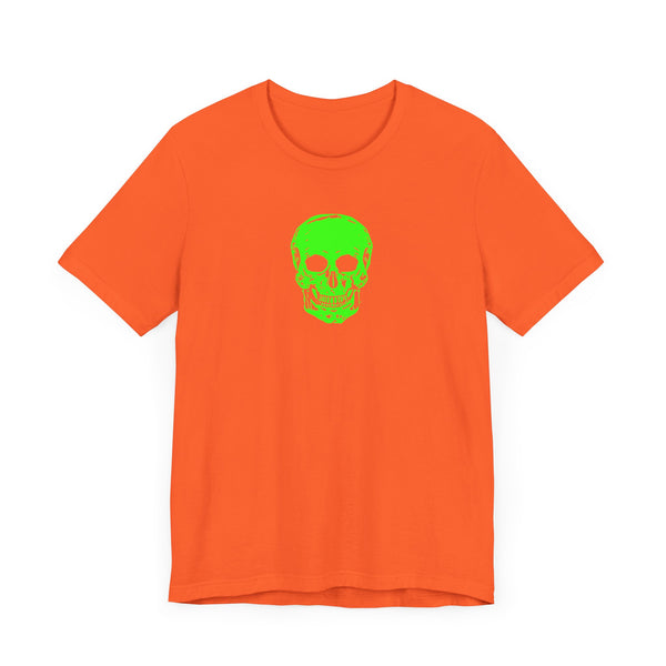 Fugitive Neon Lime Skull Tee - Unisex Jersey Short Sleeve T-Shirt