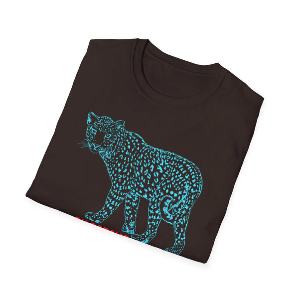 Fugitive Leopard Unisex Softstyle T-Shirt - Trendy Graphic Tee for Wildlife Lovers