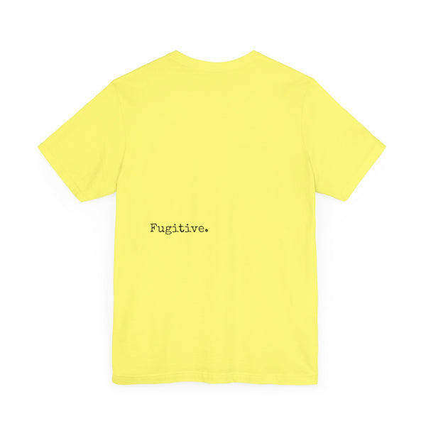 Dark Navy Blue Tiger Graphic Tee - Unisex Short Sleeve Shirt with 'Fugitive' Design