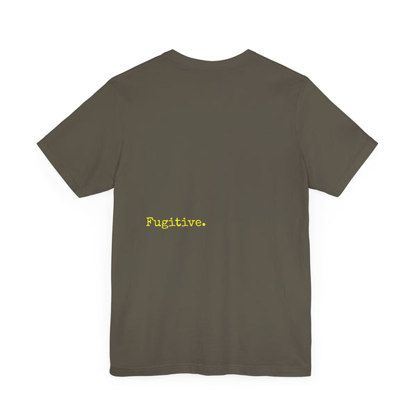Neon Yellow Skull Graphic Unisex Tee - 'Fugitive.' Statement T-Shirt