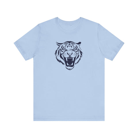 Dark Navy Blue Tiger Unisex Tee - Embrace the Wild with 'Fugitive.'