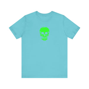 Lime Green Neon Skull Graphic Tee - Fugitive Statement Unisex Jersey Shirt
