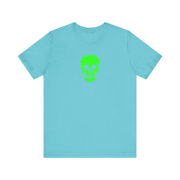Lime Green Neon Skull Graphic Tee - Fugitive Statement Unisex Jersey Shirt