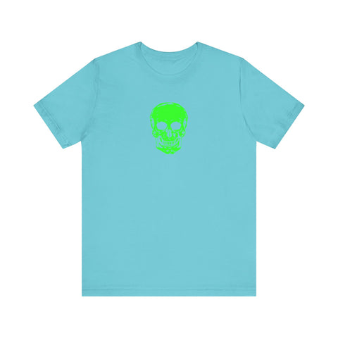 Lime Green Neon Skull Graphic Tee - Fugitive Statement Unisex Jersey Shirt