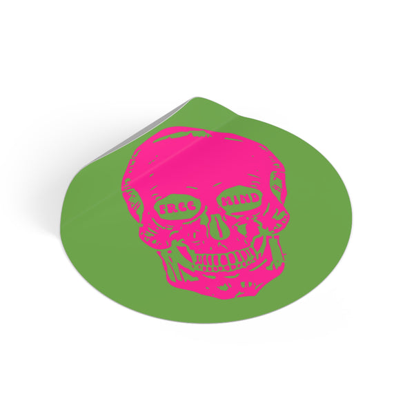 Bold "Free Mind" Round Vinyl Stickers - Funky Decor for Creative Souls