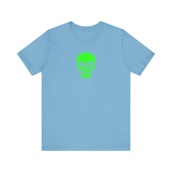 Lime Green Neon Skull Graphic Tee - Fugitive Statement Unisex Jersey Shirt