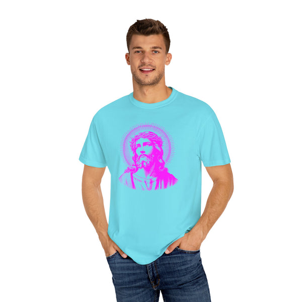 FUGITIVE TEES | SACRED NEON MAGENTA JESUS FREQUENCY TEE