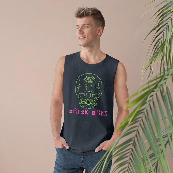 Unisex Barnard Tank - Bohemian Skull Graphic Tee for Festival Vibes