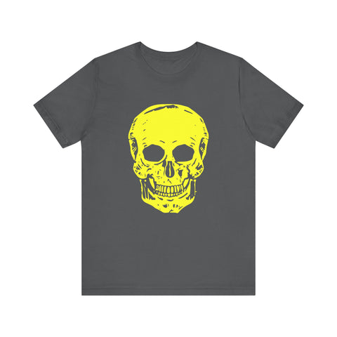 Neon Yellow Fugitive Skull Graphic Tee - Unisex Jersey Short Sleeve