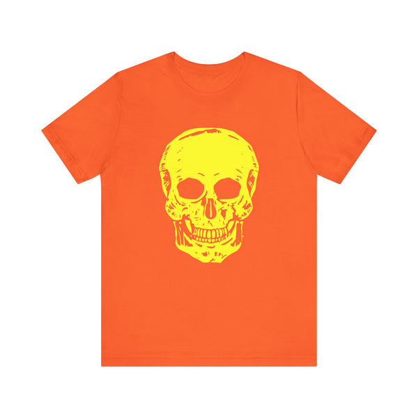 Neon Yellow Skull Graphic Unisex Short Sleeve Tee - Fugitive Design