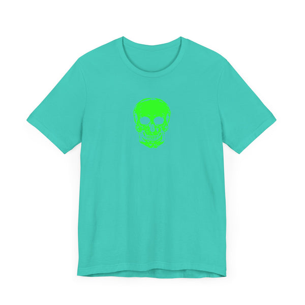 Fugitive Neon Lime Skull Tee - Unisex Jersey Short Sleeve T-Shirt
