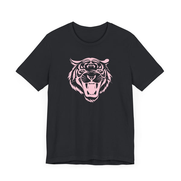 Pastel Pink Fugitive Tiger Unisex Tee - Bold Graphic T-Shirt for Statement Style