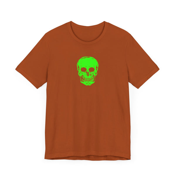 Fugitive Neon Lime Skull Tee - Unisex Jersey Short Sleeve T-Shirt