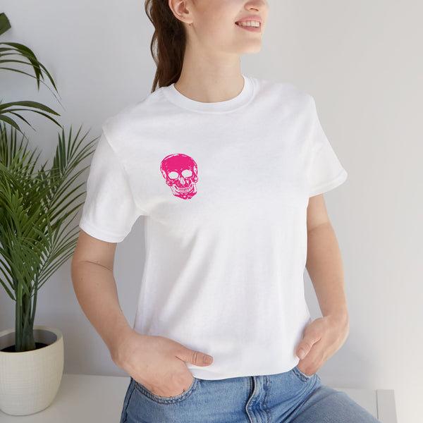 FUGITIVE TEES | NEON PINK MINI SKULL TEE