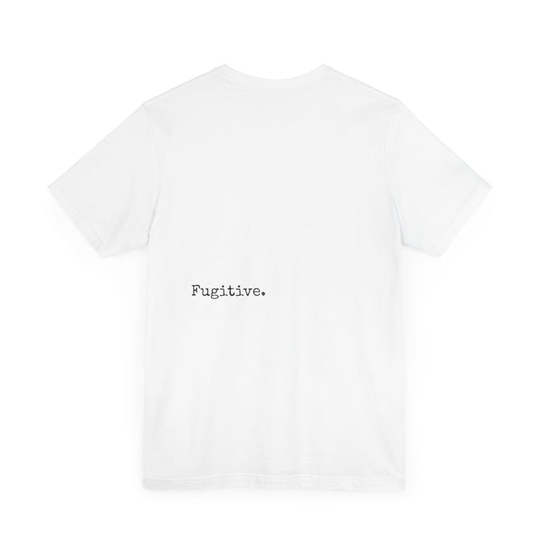 Dark Navy Blue Tiger Graphic Tee - Unisex Short Sleeve Shirt with 'Fugitive' Design
