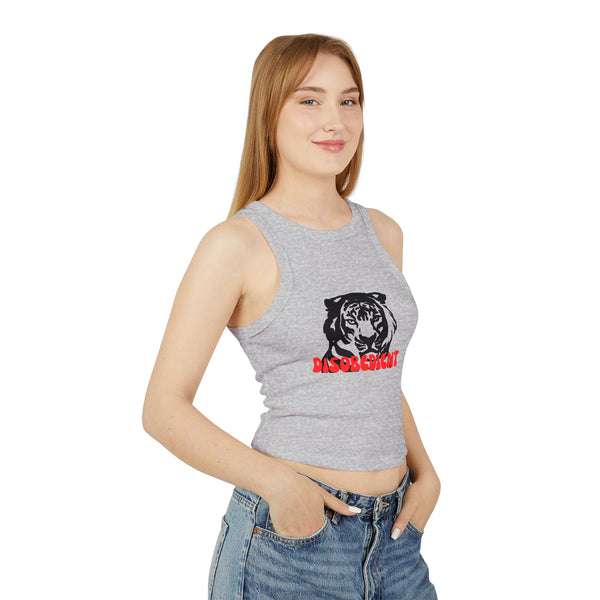 Disobedient Tiger Women's Micro Rib Racer Tank Top – Trendy Summer Apparel