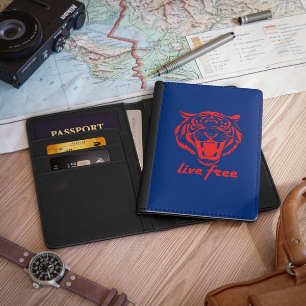 Live Free Tiger Passport Cover - Stylish Travel Accessory