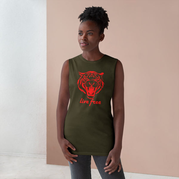 Live Free Unisex Tiger Tank Top