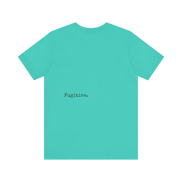 Dark Navy Blue Tiger Graphic Tee - Unisex Short Sleeve Shirt with 'Fugitive' Design