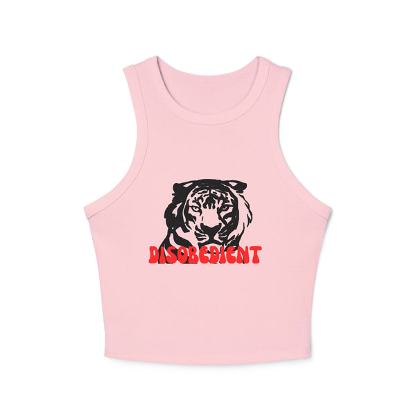 Disobedient Tiger Women's Micro Rib Racer Tank Top – Trendy Summer Apparel