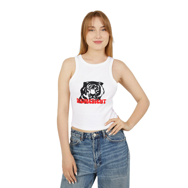 Disobedient Tiger Women's Micro Rib Racer Tank Top – Trendy Summer Apparel