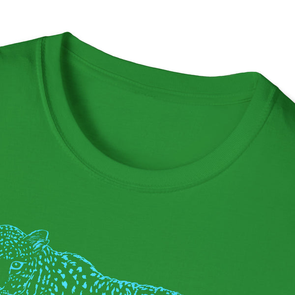 Fugitive Leopard Unisex Softstyle T-Shirt - Trendy Graphic Tee for Wildlife Lovers