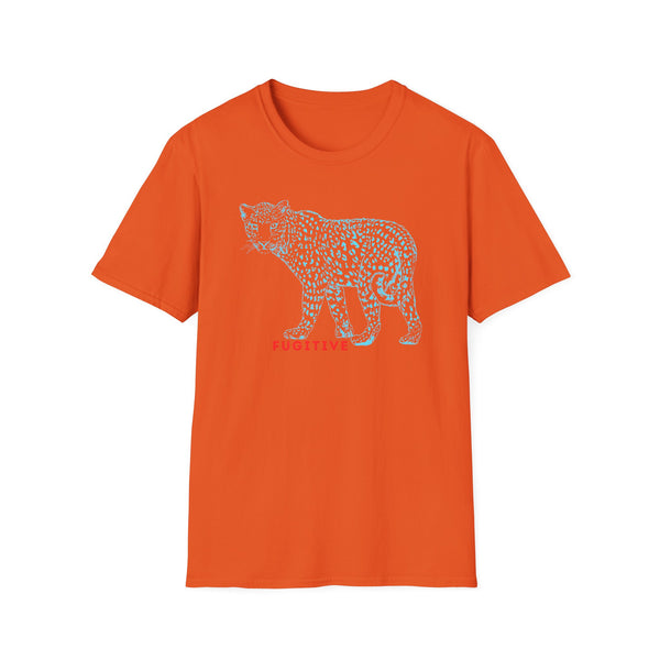 Fugitive Leopard Unisex Softstyle T-Shirt - Trendy Graphic Tee for Wildlife Lovers