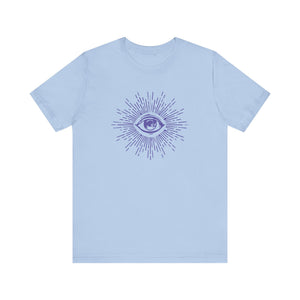 Fugitive Tees - Purple Divine Eye Front Print Graphic Tee