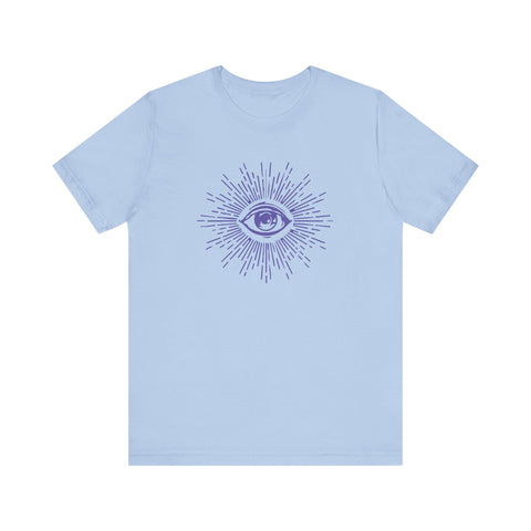 Fugitive Tees - Purple Divine Eye Front Print Graphic Tee