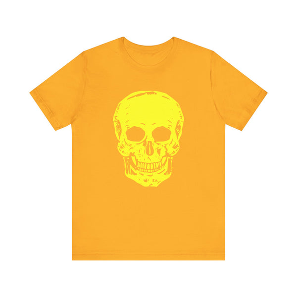 Neon Yellow Skull Graphic Unisex Short Sleeve Tee - Fugitive Design