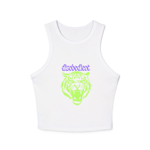 Disobedient Tiger Women's Micro Rib Tank Top - Trendy Summer Apparel