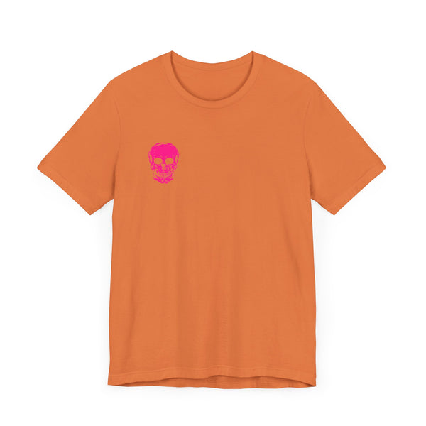 FUGITIVE TEES | NEON PINK MINI SKULL TEE