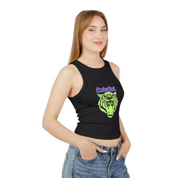 Disobedient Tiger Women's Micro Rib Tank Top - Trendy Summer Apparel