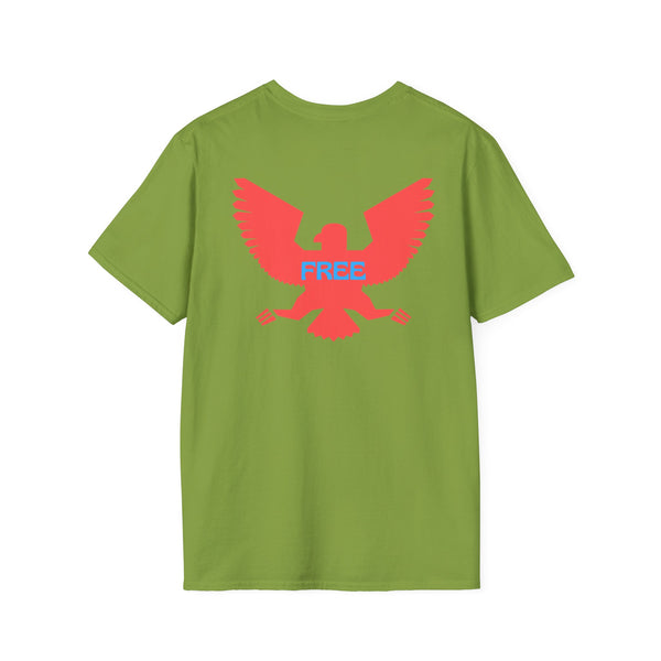 Unisex Softstyle T-Shirt - Vintage Eagle Design with 'FREE' Message
