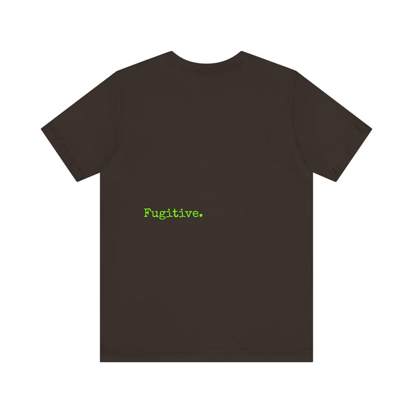 Chic Neon Lime Green Skull Graphic Tee - 'Fugitive.' Unisex Jersey T-Shirt