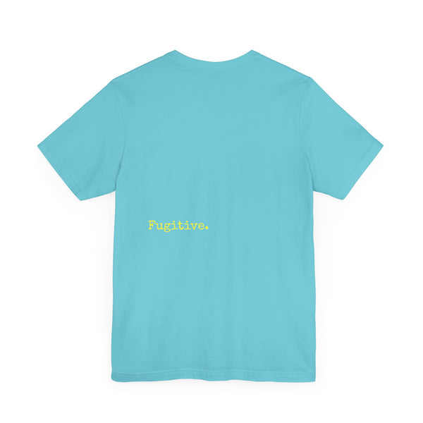 Neon Yellow Skull Graphic Unisex Tee - 'Fugitive.' Statement T-Shirt