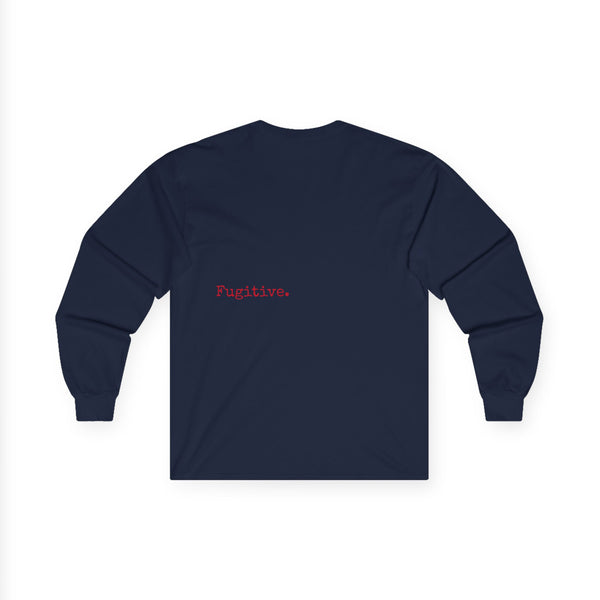Unisex Long Sleeve Tee - BURGUNDY Skull  and Crossbones Long Sleeved Tee Shirt