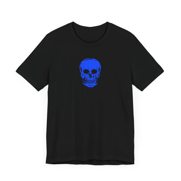 FUGITIVE TEES - NEON BLUE MINI SKULL TEE