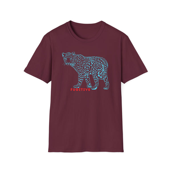 Fugitive Leopard Unisex Softstyle T-Shirt - Trendy Graphic Tee for Wildlife Lovers