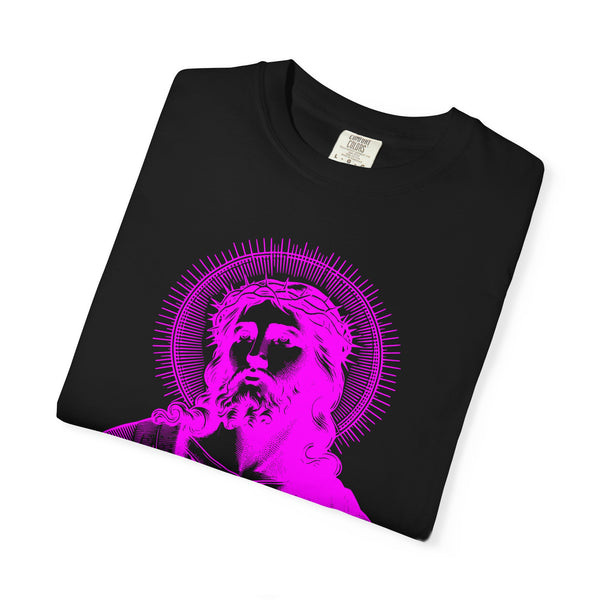 FUGITIVE TEES | SACRED NEON MAGENTA JESUS FREQUENCY TEE